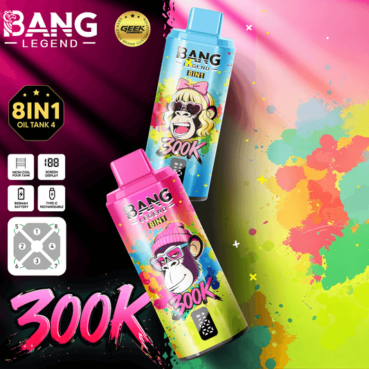 Bang Legend Geek 300K Disposable Vape – 8-in-1 Flavor Chamber