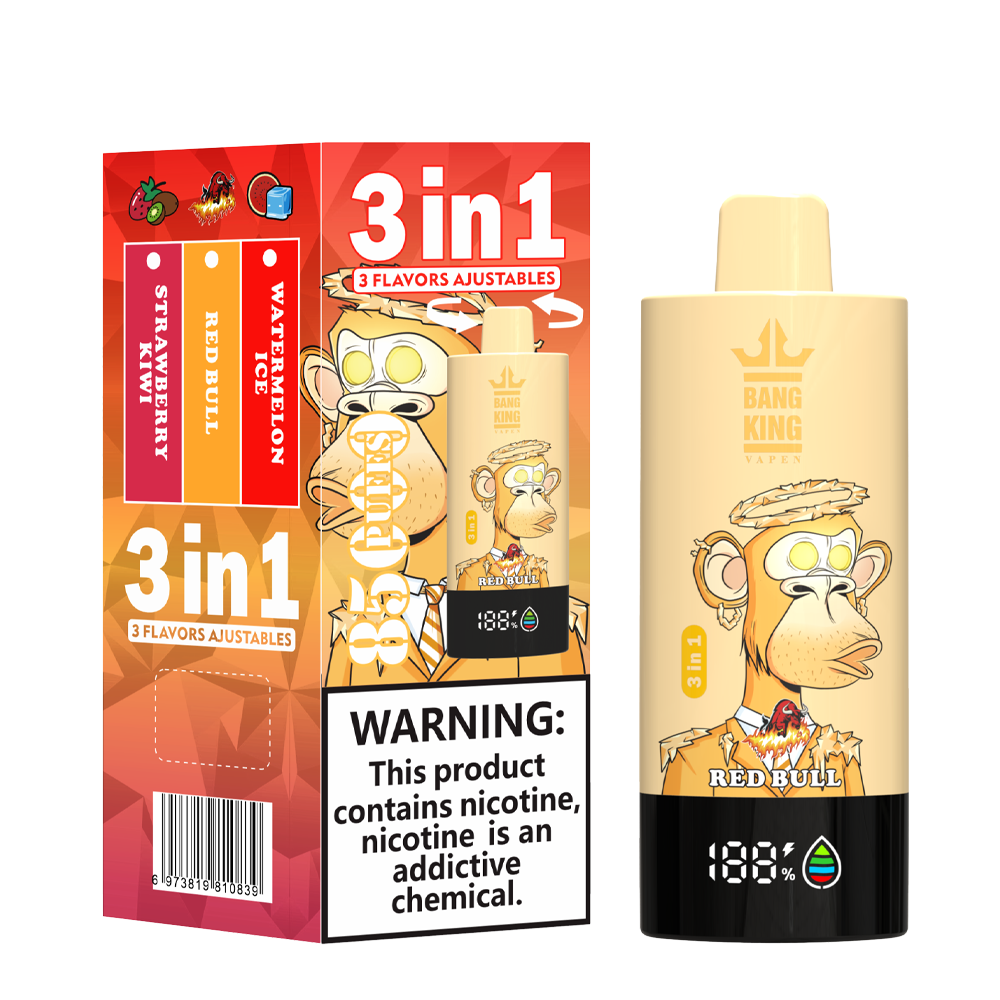 Bang King 85000 85k Puffs 3 in 1 Flavors Newest Original Rechargeable LCD Display Disposable Vape