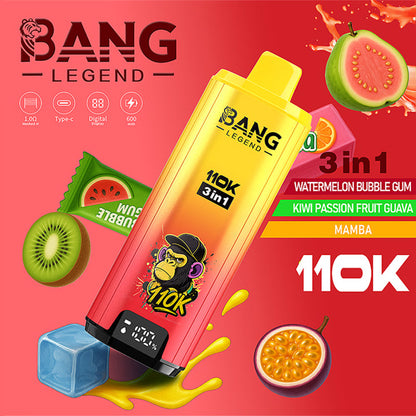 Bang Legend 110000 Puffs 110k Triple Flavors 3 in 1 Disposable Vape