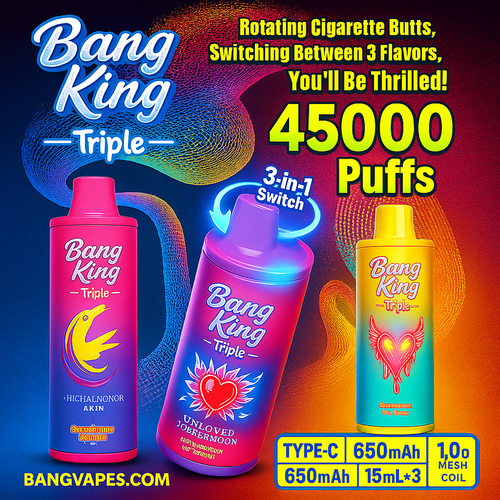 Bang King Triple 3 in 1 Flavor Disposable E-Cigarette 45000 Puffs Multi-Flavor Taste Experience  - BangVapes