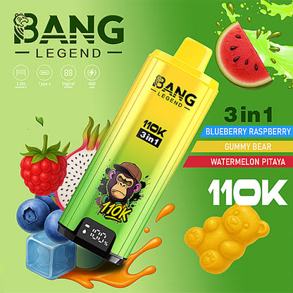 Bang Legend 110000 Puffs 110k Triple Flavors 3 in 1 Disposable Vape