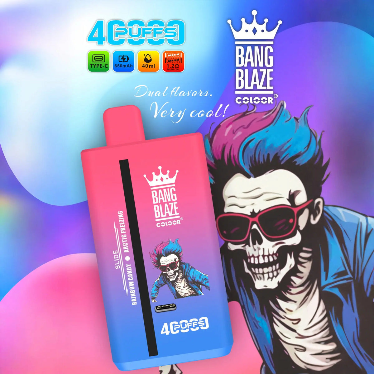 Bang Blaze 40000 40K Puffs 2% 3% 5% Nicotine Double Taste Disposable Vape