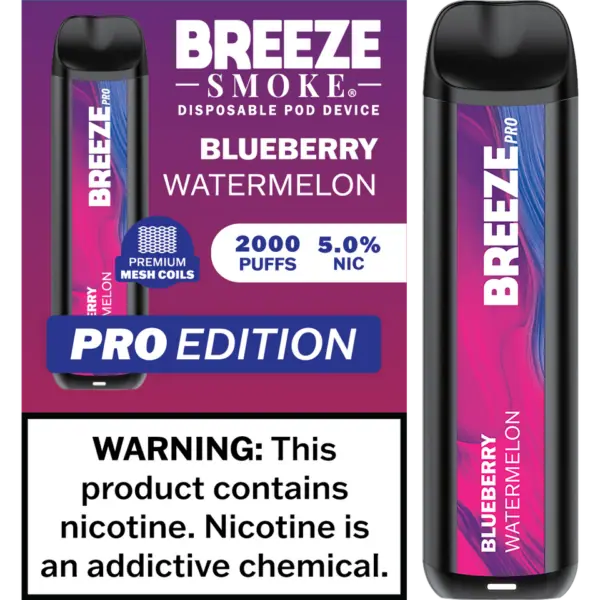 Breeze Smoke Pro Edition 2000 Puffs Disposable Vape Device