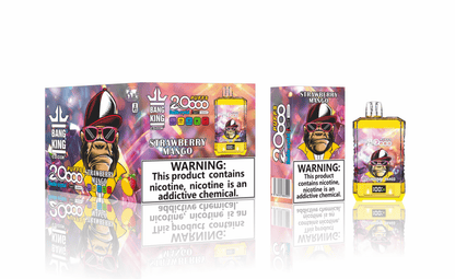 Bang King 20000 Puffs Disposable Vape 25ml 0-5% Nicotine LED Digital Display