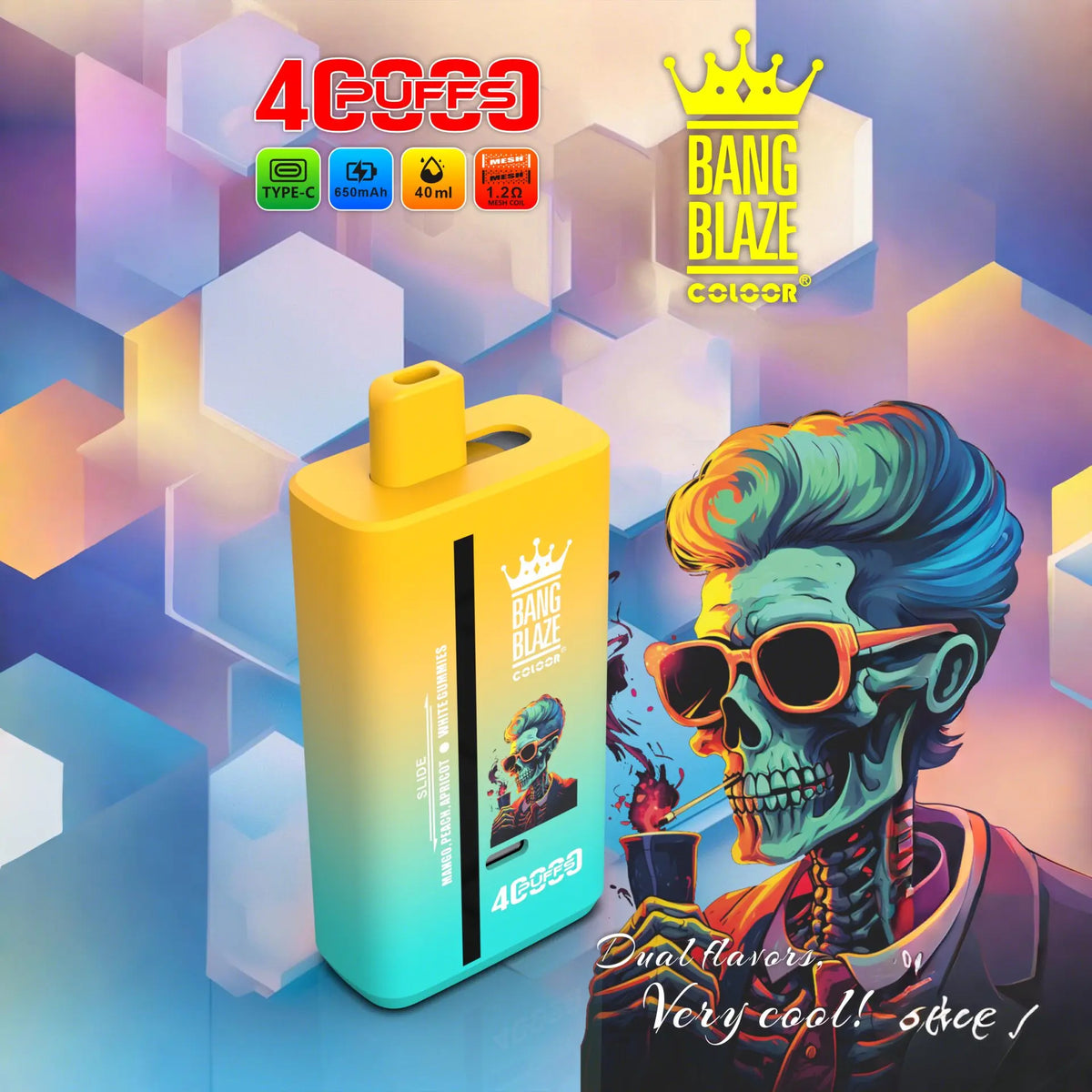 Bang Blaze 40000 40K Puffs 2% 3% 5% Nicotine Double Taste Disposable Vape