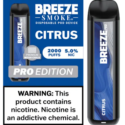 Breeze Smoke Pro Edition 2000 Puffs Disposable Vape Device