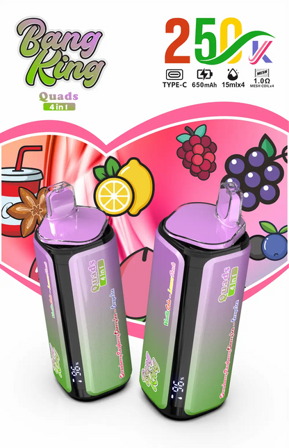 Bang King 250000 (250K) Puffs 4 in 1 Disposable Vape