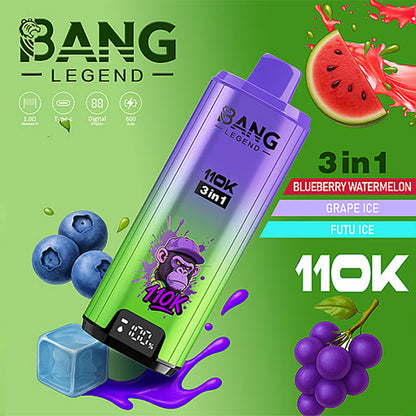 Bang Legend 110000 Puffs 110k Triple Flavors 3 in 1 Disposable Vape