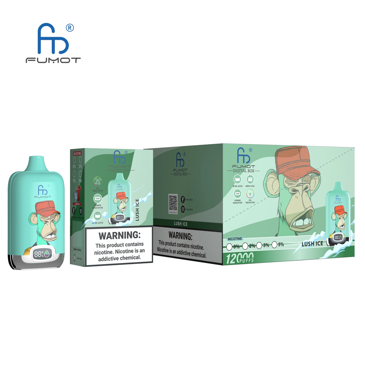 Fumot Randm Digital Box 12000 Puffs Disposable Vape