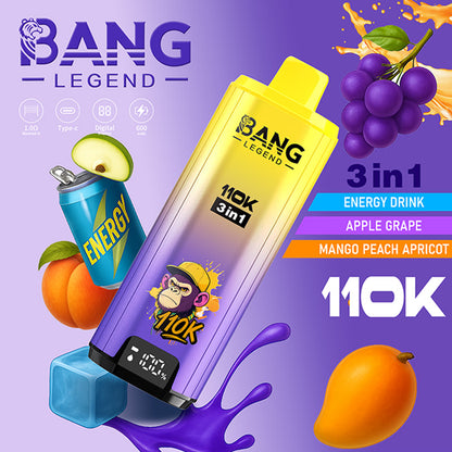 Bang Legend 110000 Puffs 110k Triple Flavors 3 in 1 Disposable Vape
