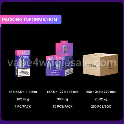 Elf Bar Raya D3 25000 Puffs Disposable Vape