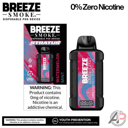 Breeze Smoke Stratus 15k Puffs Disposable Vape 0% Zero Nicotine