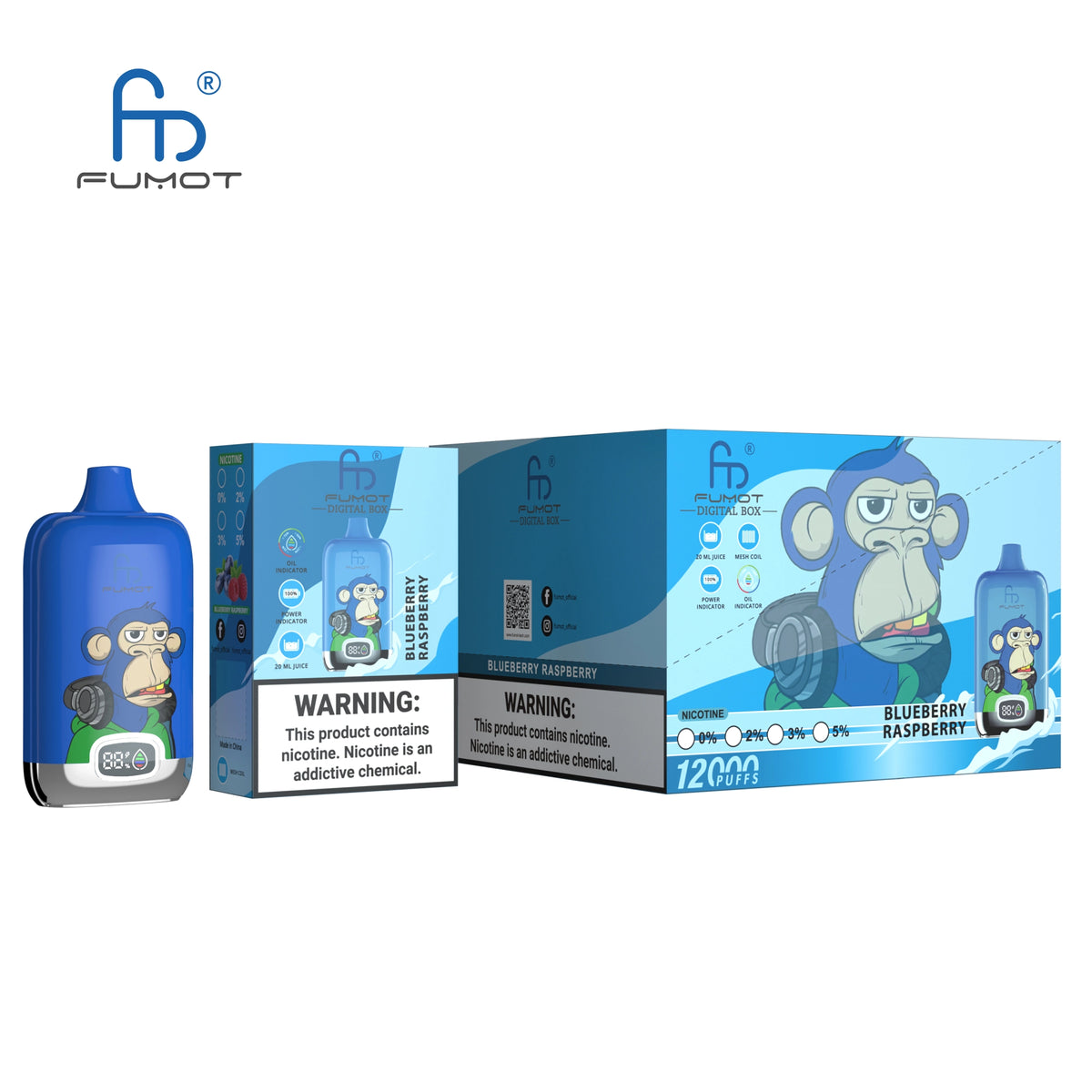 Fumot Randm Digital Box 12000 Puffs Disposable Vape