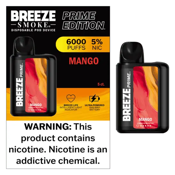 Breeze Smoke Prime Edition 6000 Puff Disposable Vape Device