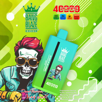 Bang Blaze 40000 40K Puffs 2% 3% 5% Nicotine Double Taste Disposable Vape