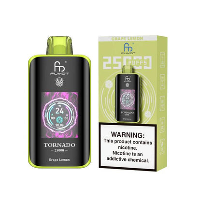 🧊 Fumot Tornado 25K – Disposable Vape with Dual-Mesh Coil & LED Display🍓🥭🍏