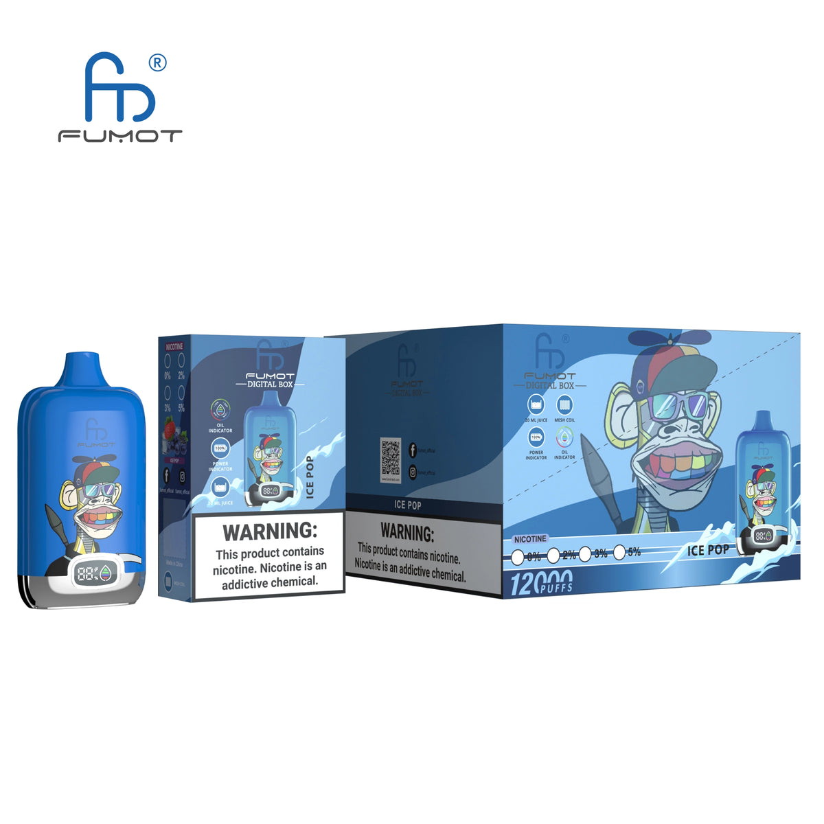 Fumot Randm Digital Box 12000 Puffs Disposable Vape