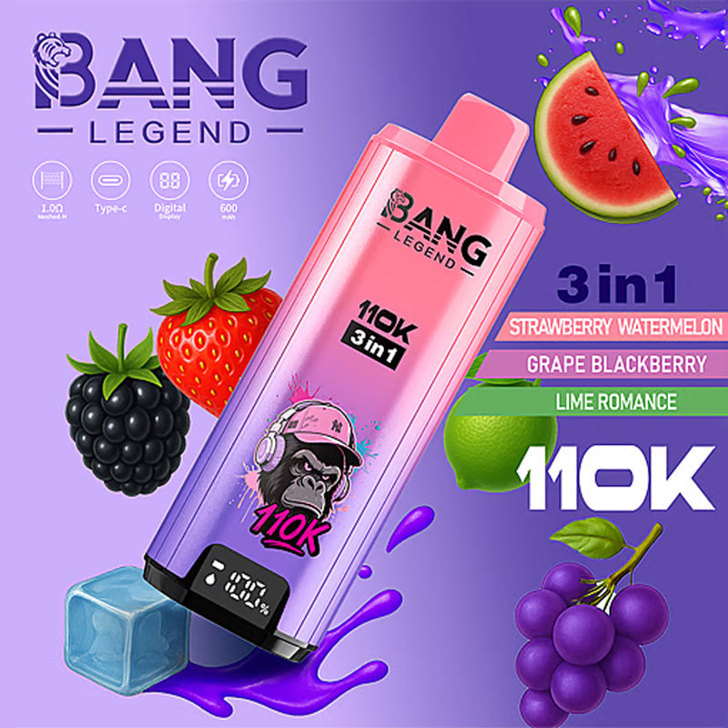 Bang Legend 110000 Puffs 110k Triple Flavors 3 in 1 Disposable Vape
