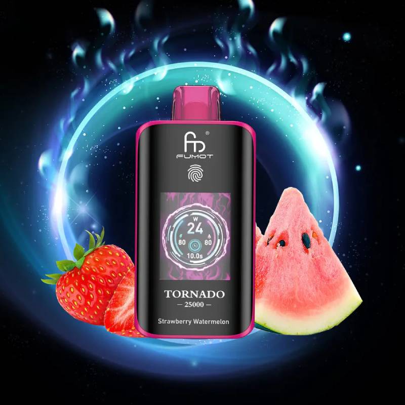 🧊 Fumot Tornado 25K – Disposable Vape with Dual-Mesh Coil & LED Display🍓🥭🍏