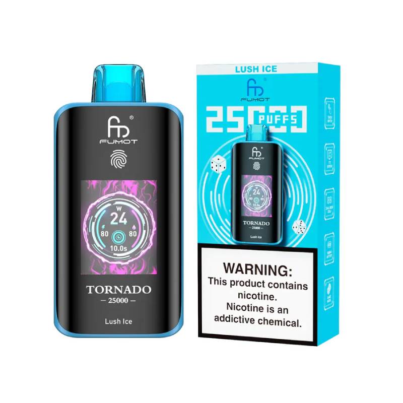 🧊 Fumot Tornado 25K – Disposable Vape with Dual-Mesh Coil & LED Display🍓🥭🍏