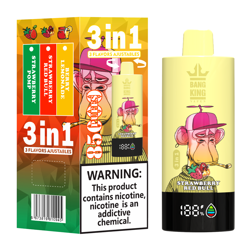 Bang King 85000 85k Puffs 3 in 1 Flavors Newest Original Rechargeable LCD Display Disposable Vape