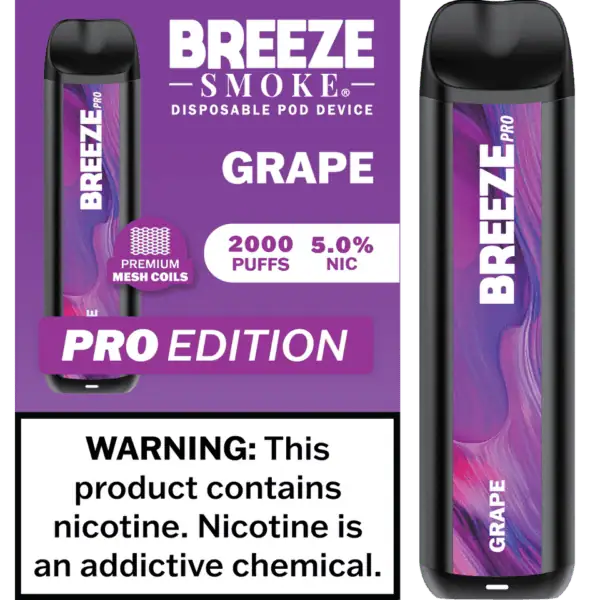 Breeze Smoke Pro Edition 2000 Puffs Disposable Vape Device