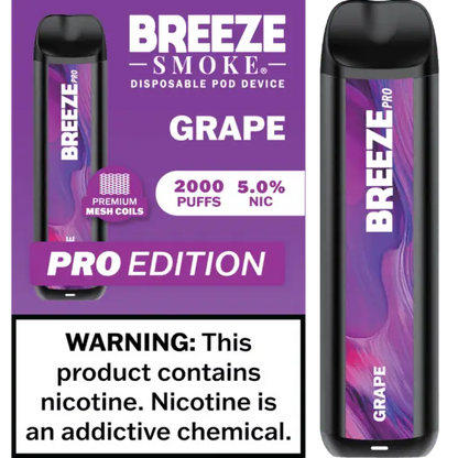 Breeze Smoke Pro Edition 2000 Puffs Disposable Vape Device