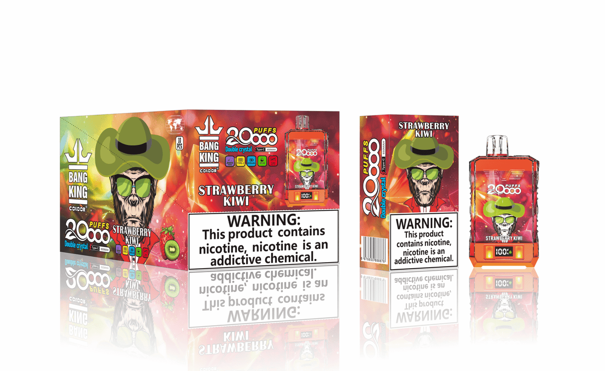 Bang King 20000 Puffs Disposable Vape 25ml 0-5% Nicotine LED Digital Display