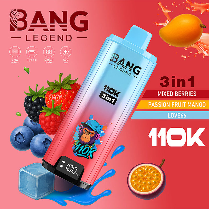 Bang Legend 110000 Puffs 110k Triple Flavors 3 in 1 Disposable Vape