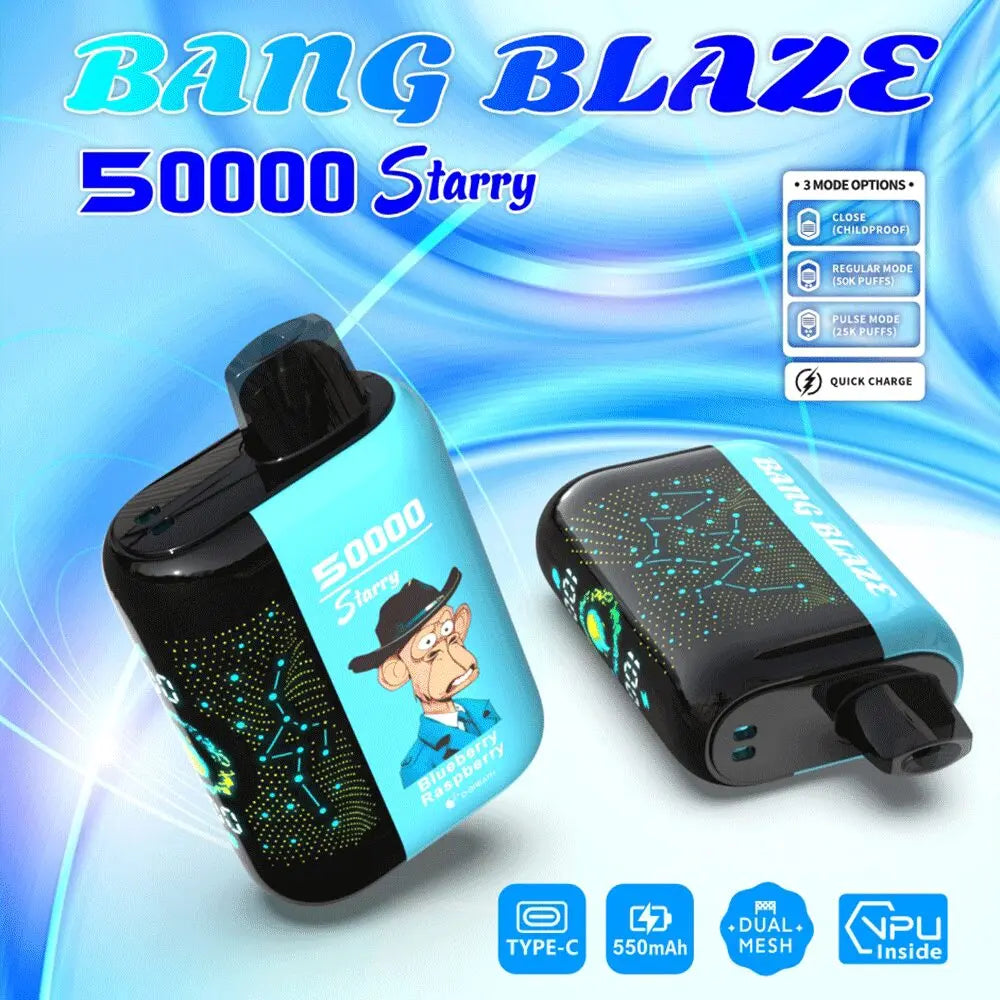 Bang Blaze Starry 50000 50K Puffs Hottest LED Display Disposable Vape