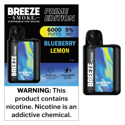 Breeze Smoke Prime Edition 6000 Puff Disposable Vape Device