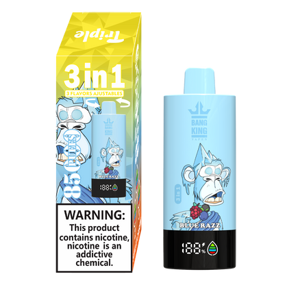 Bang King 85000 85k Puffs 3 in 1 Flavors Newest Original Rechargeable LCD Display Disposable Vape