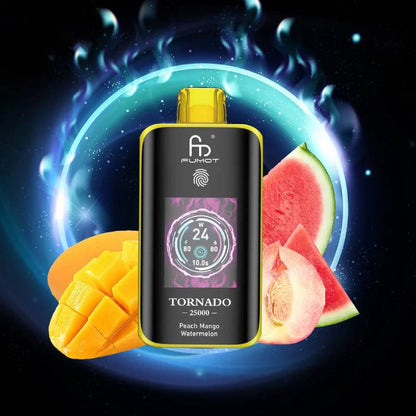 🧊 Fumot Tornado 25K – Disposable Vape with Dual-Mesh Coil & LED Display🍓🥭🍏