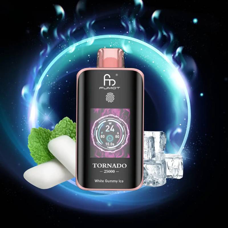 🧊 Fumot Tornado 25K – Disposable Vape with Dual-Mesh Coil & LED Display🍓🥭🍏