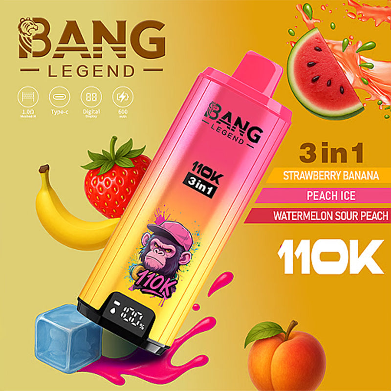 Bang Legend 110000 Puffs 110k Triple Flavors 3 in 1 Disposable Vape