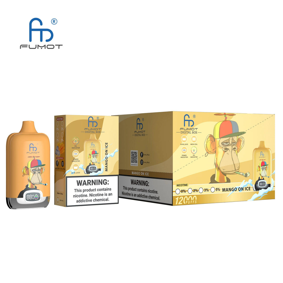Fumot Randm Digital Box 12000 Puffs Disposable Vape