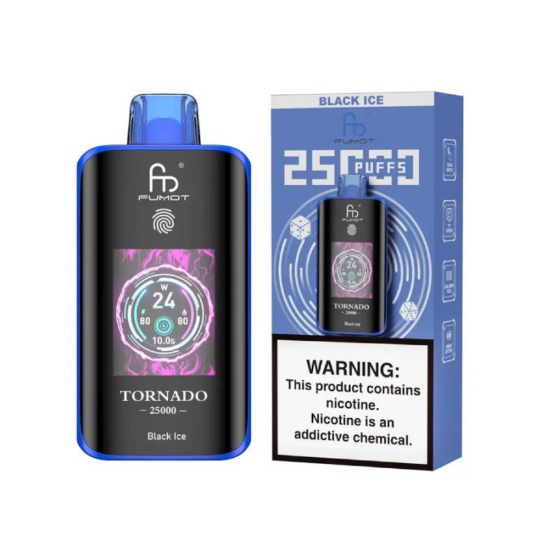 🧊 Fumot Tornado 25K – Disposable Vape with Dual-Mesh Coil & LED Display🍓🥭🍏