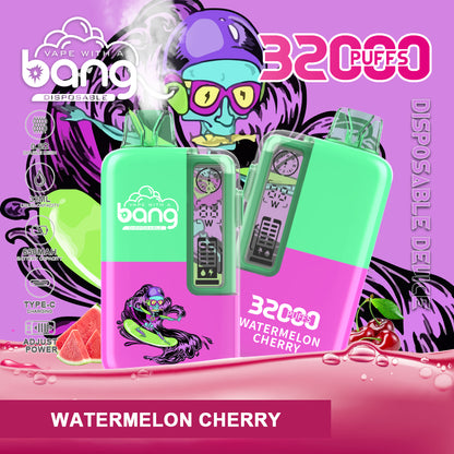 Bang 32000 Puffs Disposable Vape 32ml 0-5% Nicotine Smart Screen Display