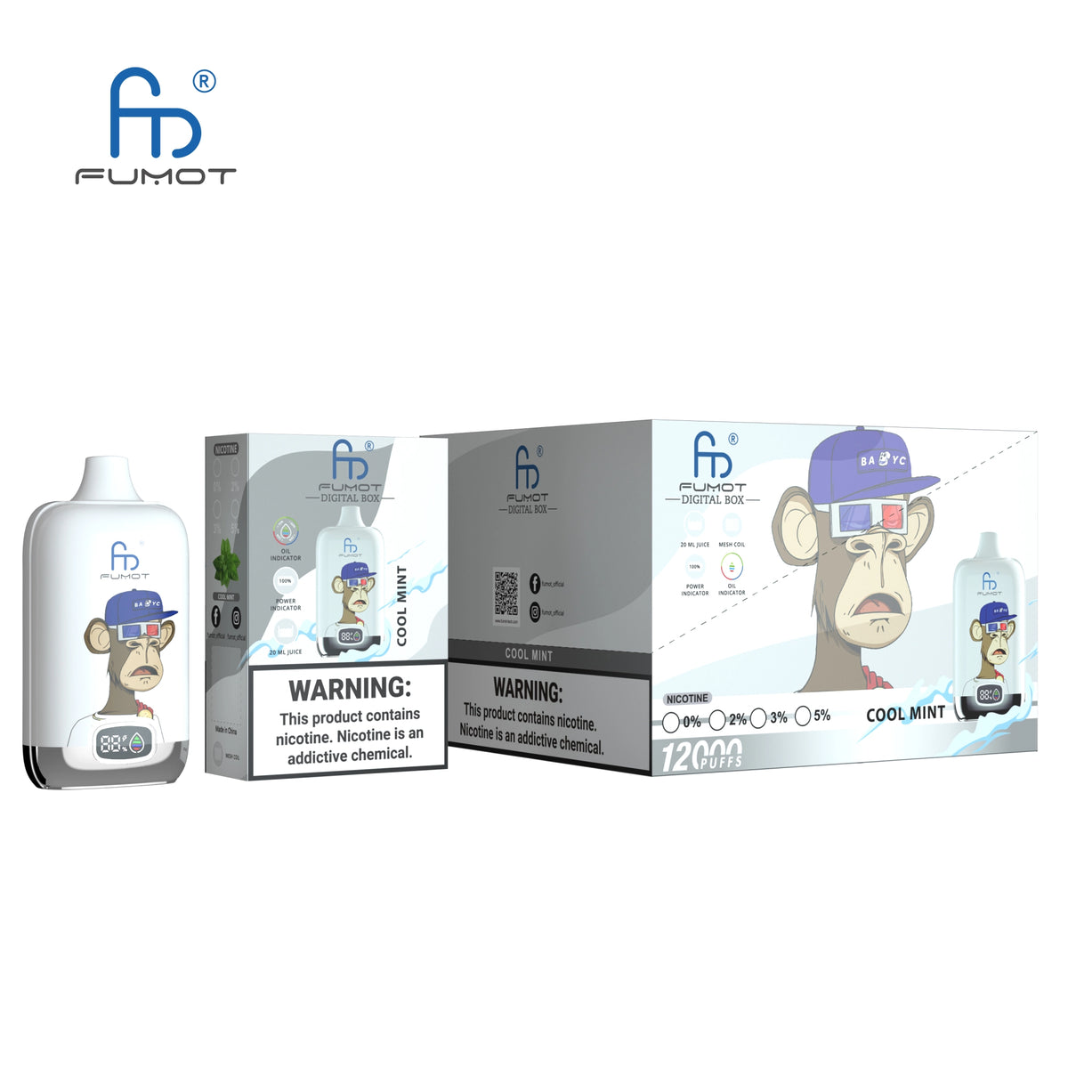 Fumot Randm Digital Box 12000 Puffs Disposable Vape