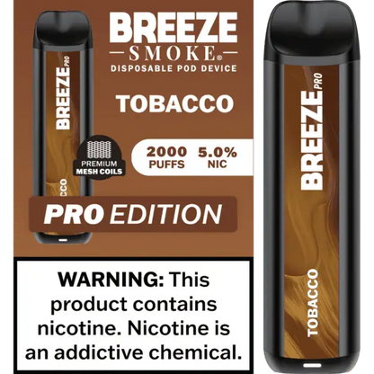 Breeze Smoke Pro Edition 2000 Puffs Disposable Vape Device