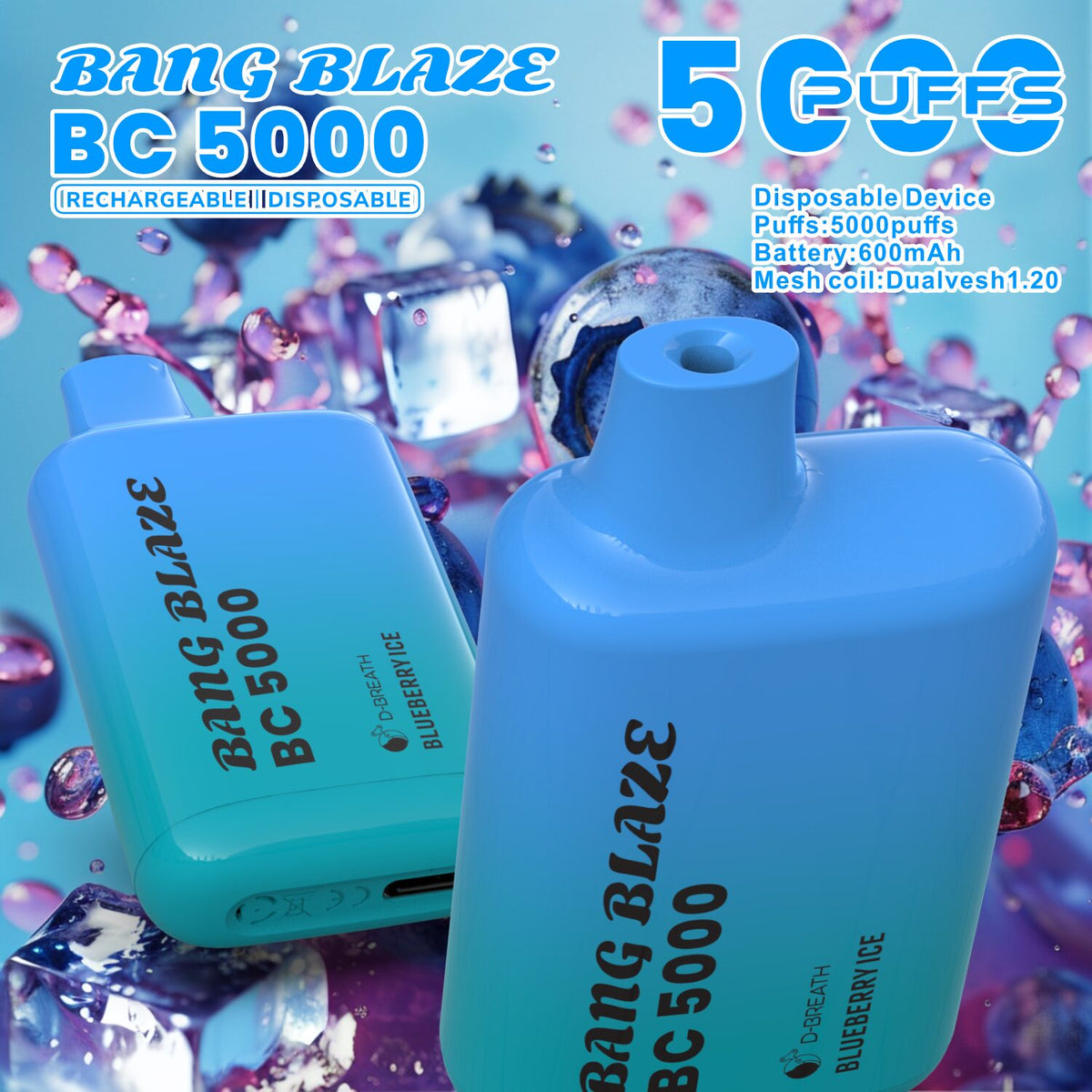 Bang Blaze BC5000 5K Puffs 2% 3% 5% Disposable Vape